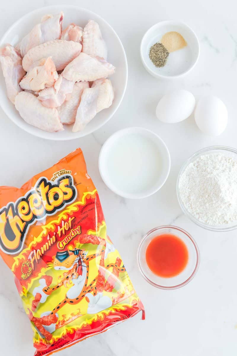 Copycat Applebee's Flamin' Hot Cheetos Wings ingredients.