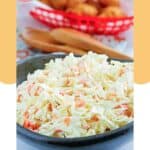 A bowl of homemade Captain D's coleslaw.