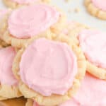 Copycat Crumbl pinkish  sweetener  cookies.