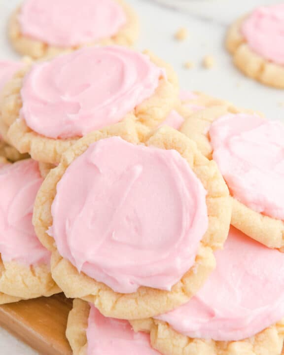 Copycat Crumbl pink sugar cookies.