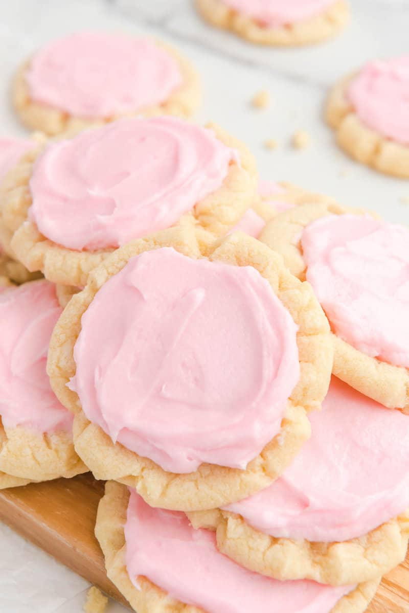 Copycat Crumbl pink sugar cookies.