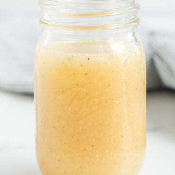 Copycat Panera fuji apple salad dressing in a mason jar.