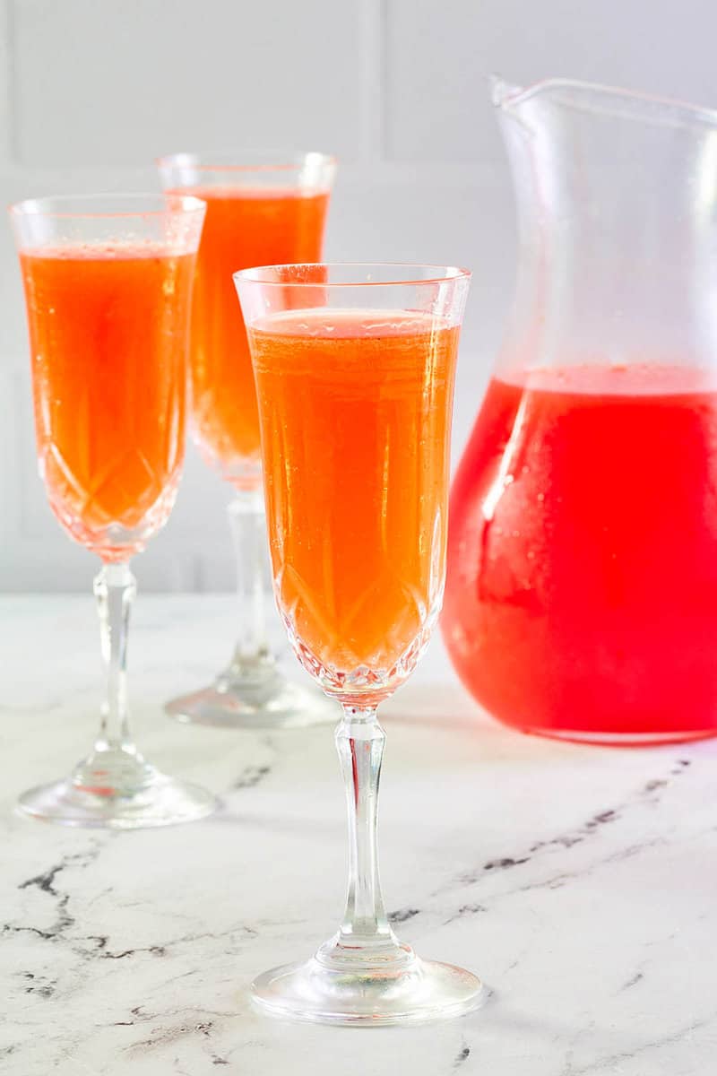 Sunrise Strawberry Mimosa Recipe - Baker by Nature