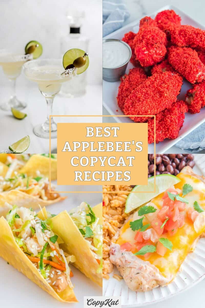 Collage of copycat Applebee's recipes.