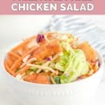 A bowl of homemade Applebee's Oriental fried chicken salad.