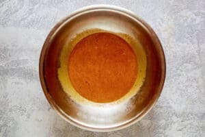 Chinese chicken salad dressing mixture in a bowl.