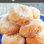 Homemade Chinese sugar donuts on a plate.