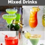 Collage of copycat mixed drinks.