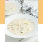 Two bowls of homemade Olive Garden chicken gnocchi soup.