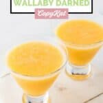 Two copycat Outback wallaby darned cocktails on a marble tray.