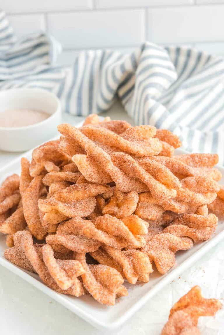Copycat Taco Bell cinnamon twists on a plate.