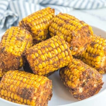 Copycat Wingstop cajun fried corn on a plate.