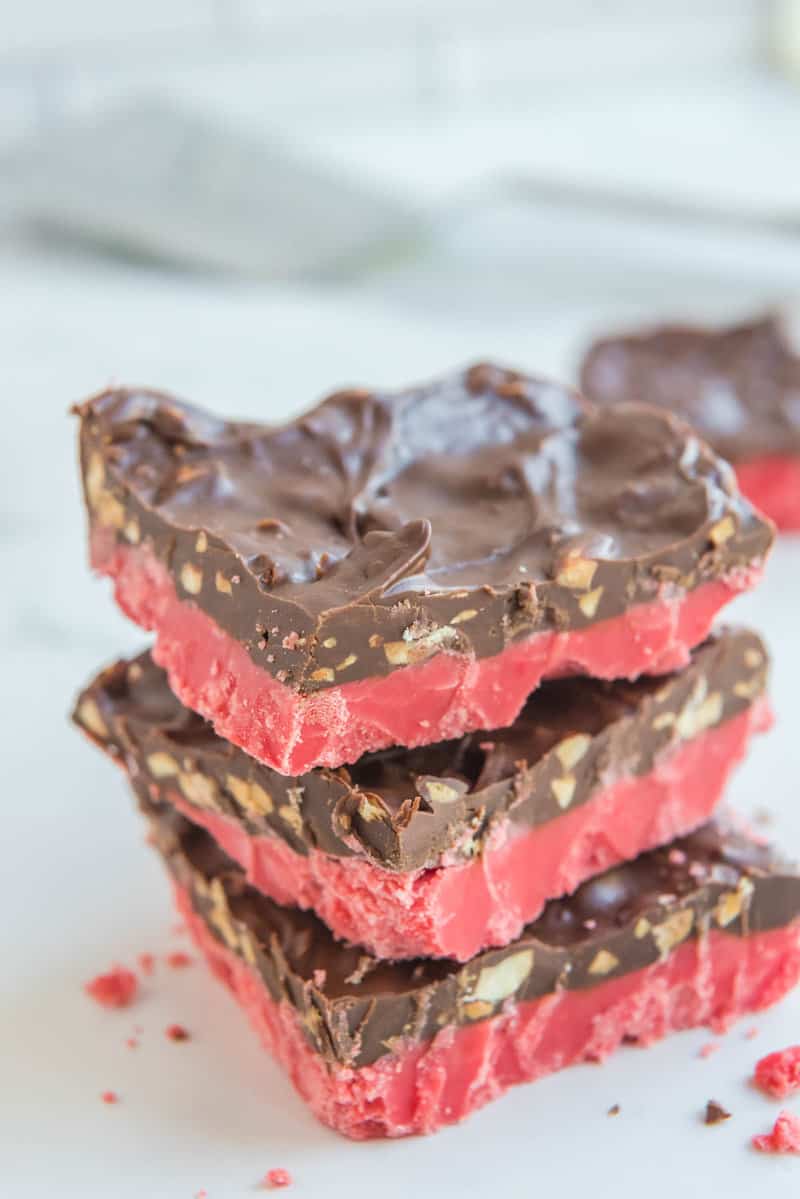 A stack of cherry mash bars.