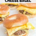 Homemade McDonald's steak egg and cheese bagel sandwiches.