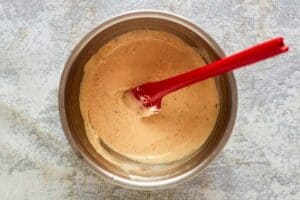 Homemade Outback bloomin sauce mixture in a bowl.