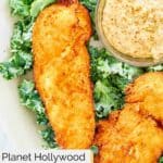 Closeup of homemade Planet Hollywood Captain Crunch chicken tenders.