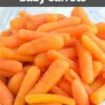 Closeup of homemade Cracker Barrel carrots in a bowl.