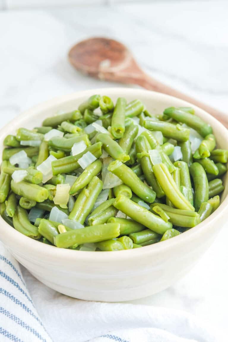 Copycat KFC green beans in a bowl.
