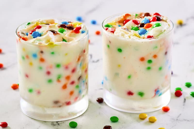 Copycat McDonald's M&M McFlurry successful  2  glasses.