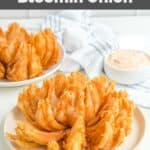 Homemade Outback Steakhouse bloomin onion and dipping sauce.