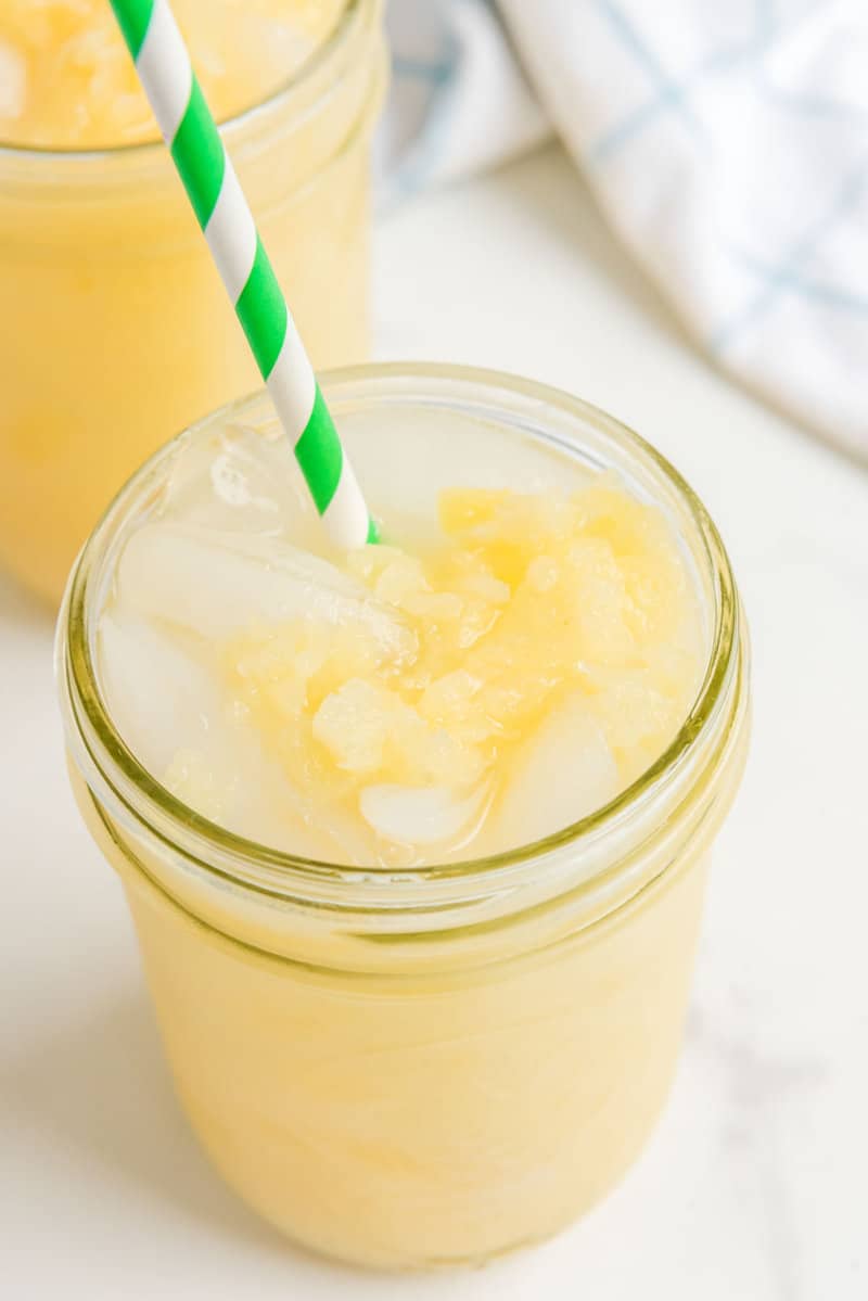 Copycat Starbucks paradise drink in a mason jar.