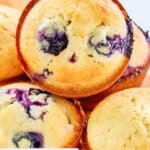 Closeup of homemade sweet muffins.
