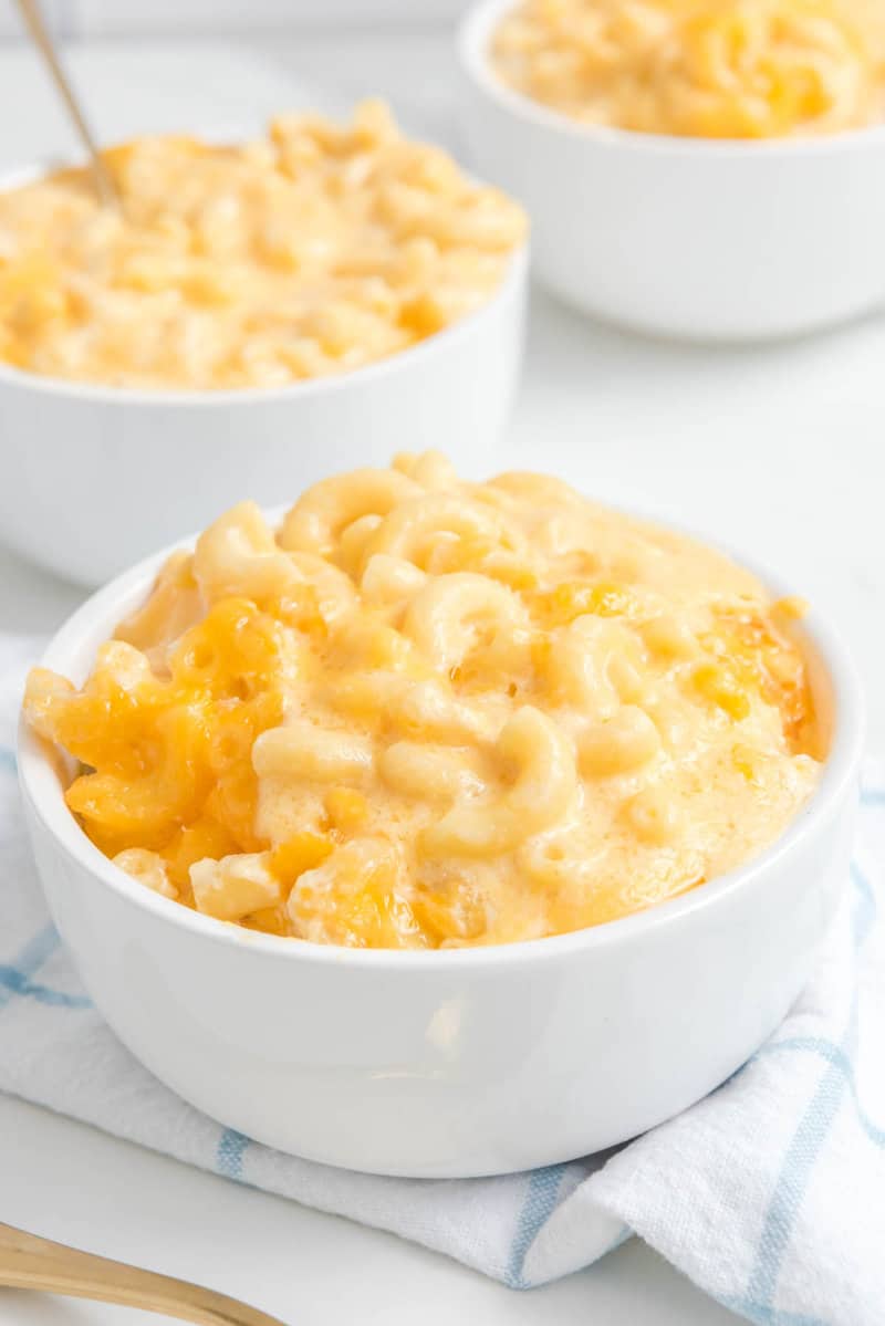 Copycat Sweetie Pie's mac and cheese in three bowls.