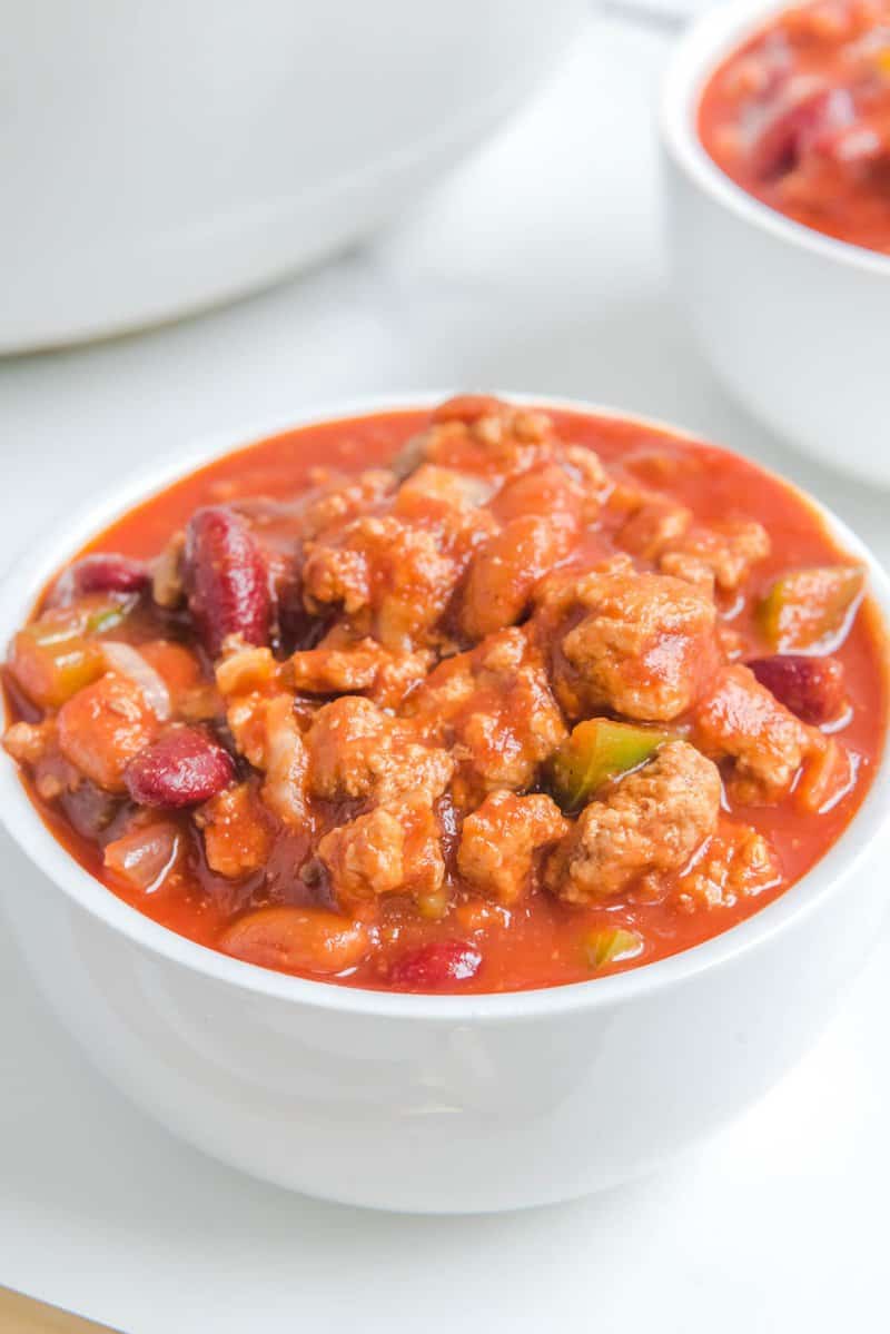 A bowl of copycat Wendy's chili.