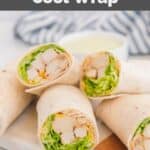 Homemade Chick Fil A cool wraps cut in half.
