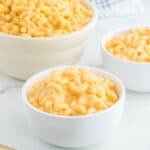 Copycat KFC mac and cheese in bowls.
