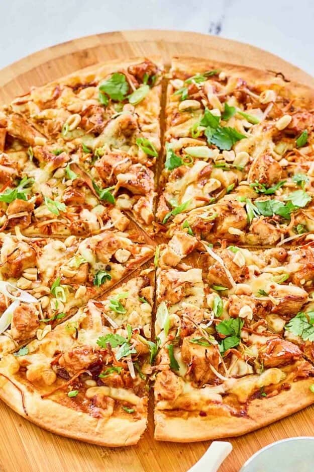 California Pizza Kitchen Thai Chicken Pizza CopyKat Recipes   Thai Chicken Pizza Pin 2 625x938 