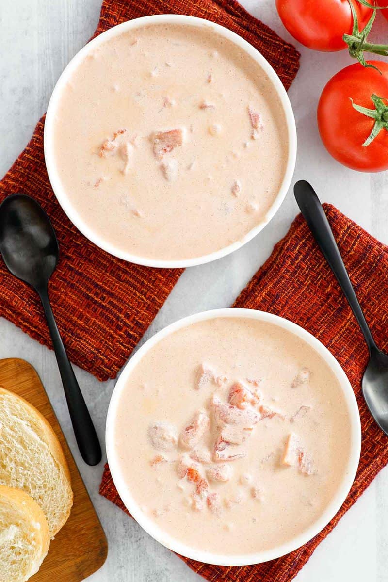 Lighter Cream of Fresh Tomato Soup