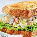 Homemade Arby's grilled chicken and pecan salad sandwich.