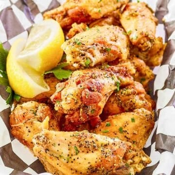 Copycat Buffalo Wild Wings lemon pepper wings.