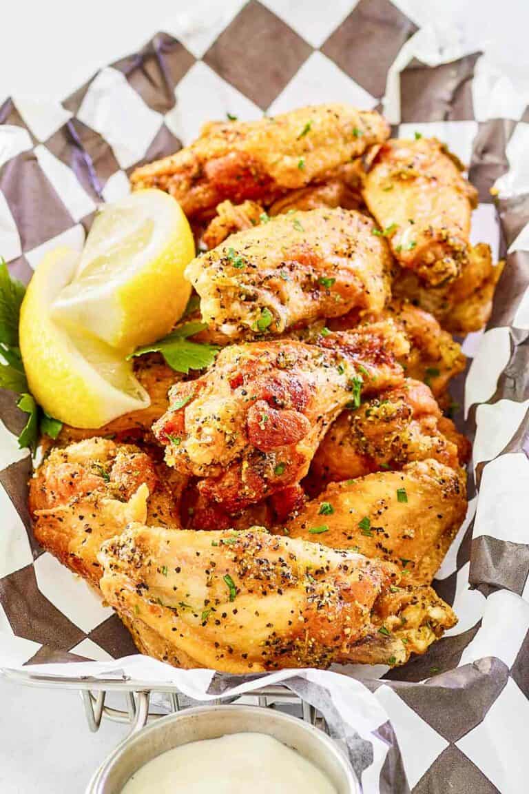 Copycat Buffalo Wild Wings lemon pepper wings.