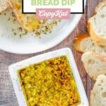 Copycat Carrabba's olive oil bread dipping sauce in a square bowl.