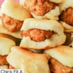 A pile of homemade Chick Fil A chicken minis.