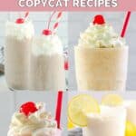 Collage of copycat Chick Fil A shakes.