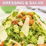 Homemade Houston's Caesar salad with spicy Caesar dressing.