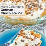 A slice of homemade Marie Callender's German chocolate pie.