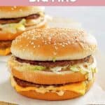 Homemade McDonald's big mac burger.