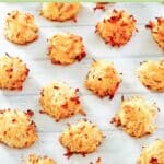 A bunch of homemade coconut macaroon cookies.
