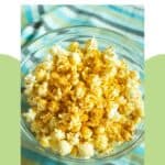 A bowl of curry popcorn.