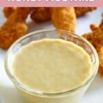 A bowl of homemade Outback Steakhouse honey mustard.