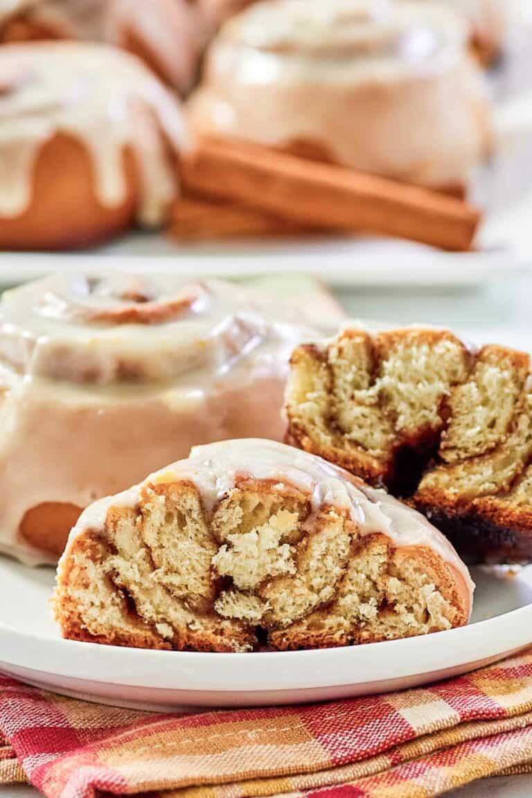 Copycat Panera cinnamon rolls on a plate.