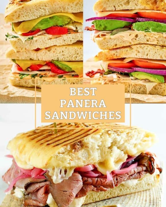 Three copycat Panera sandwiches.