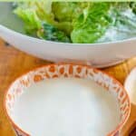 Creamy homemade Japanese salad dressing in a small bowl.