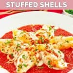A bowl of homemade Olive Garden giant cheese stuffed shells.