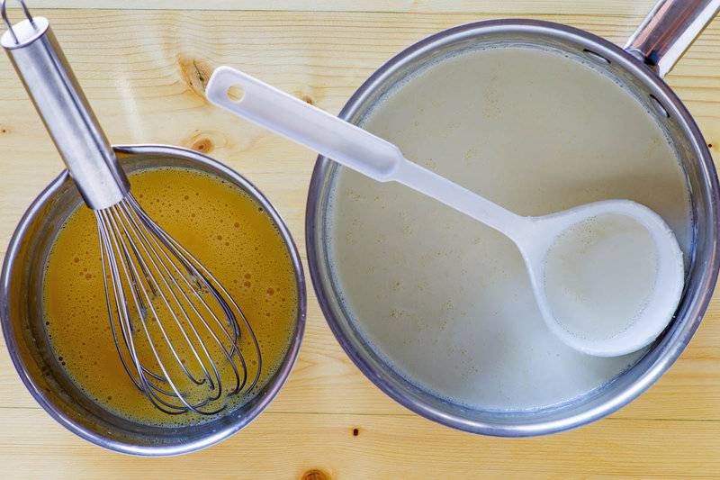 Copycat Raglan Road bread pudding sauces in pans.