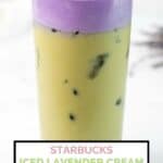 Homemade Starbucks iced lavender cream oatmilk matcha.